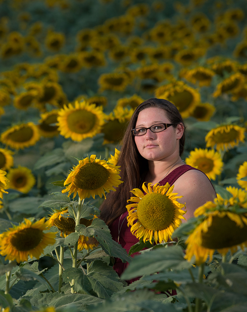 Girl Sunflower Senior Photography
